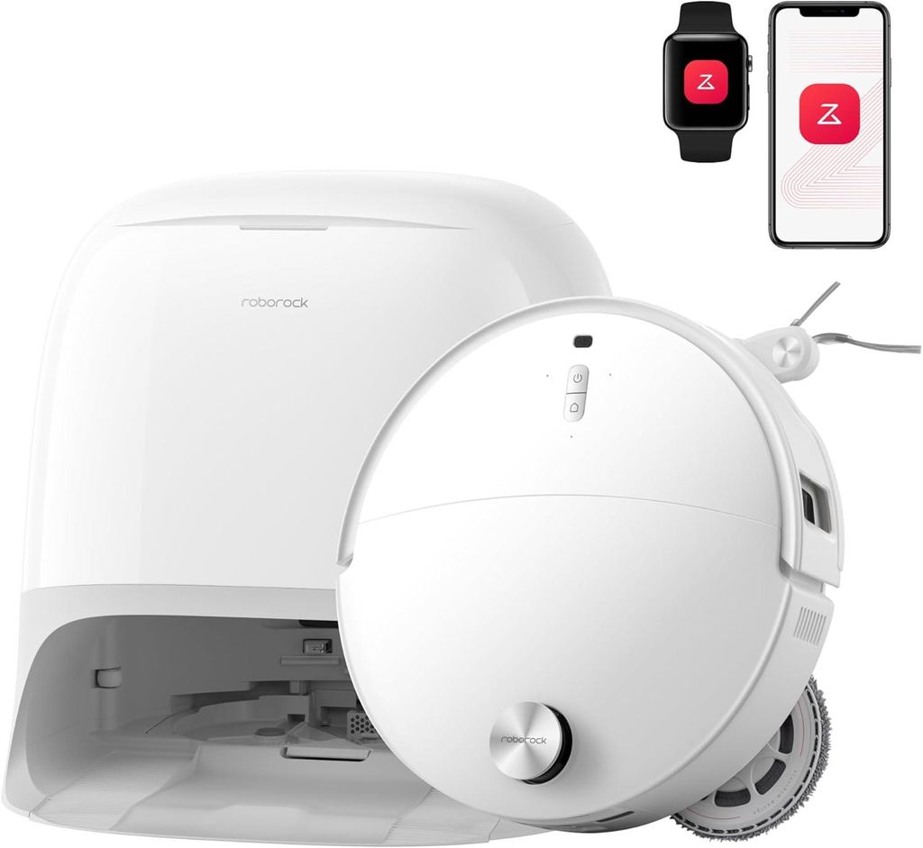 Roborock Qrevo Curv 2 Pro Staubsauger Roboter, 25.000 Pa Saugroboter mit Wischfunktion und Wischmopp-Hebefunktion, 100 °C Moppwäsche mit heißem ...