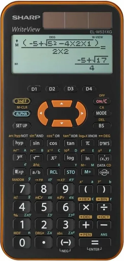 Calculatrice Sharp EL-W531XG : évitez les erreurs de saisie écran