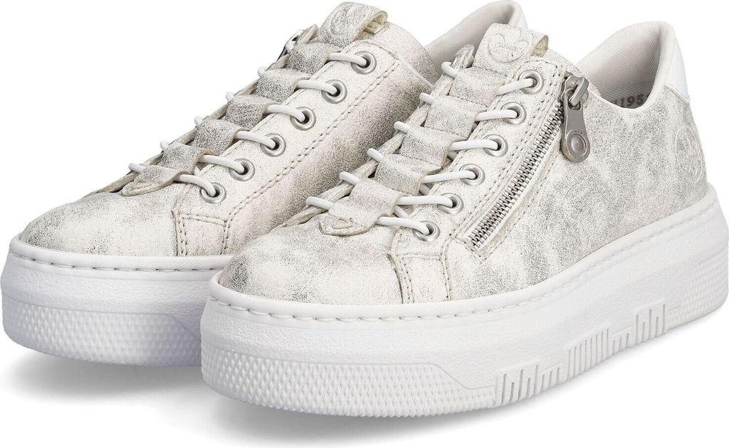 Rieker Damen Sneaker goldweiss metallic, Damen:38 EU Produktbild 