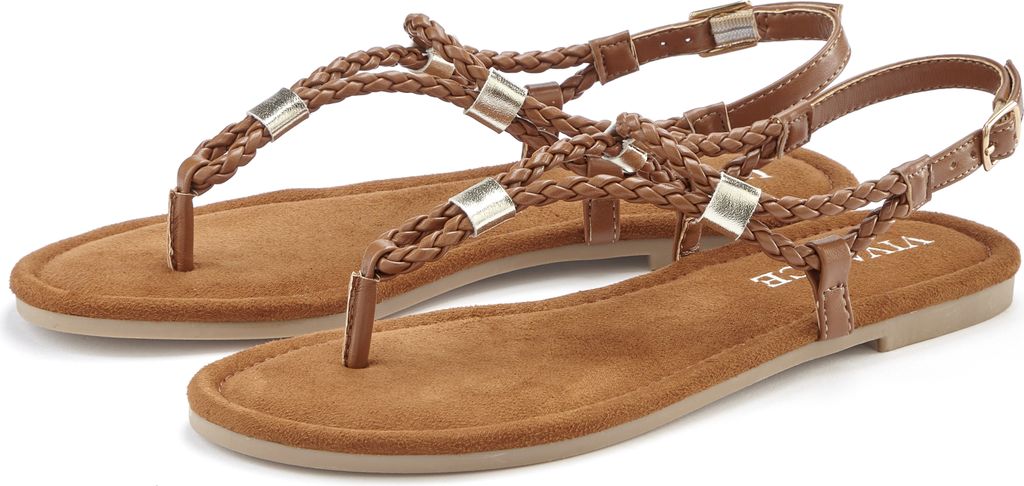 VIVANCE Sandale camelfarben Größe 40