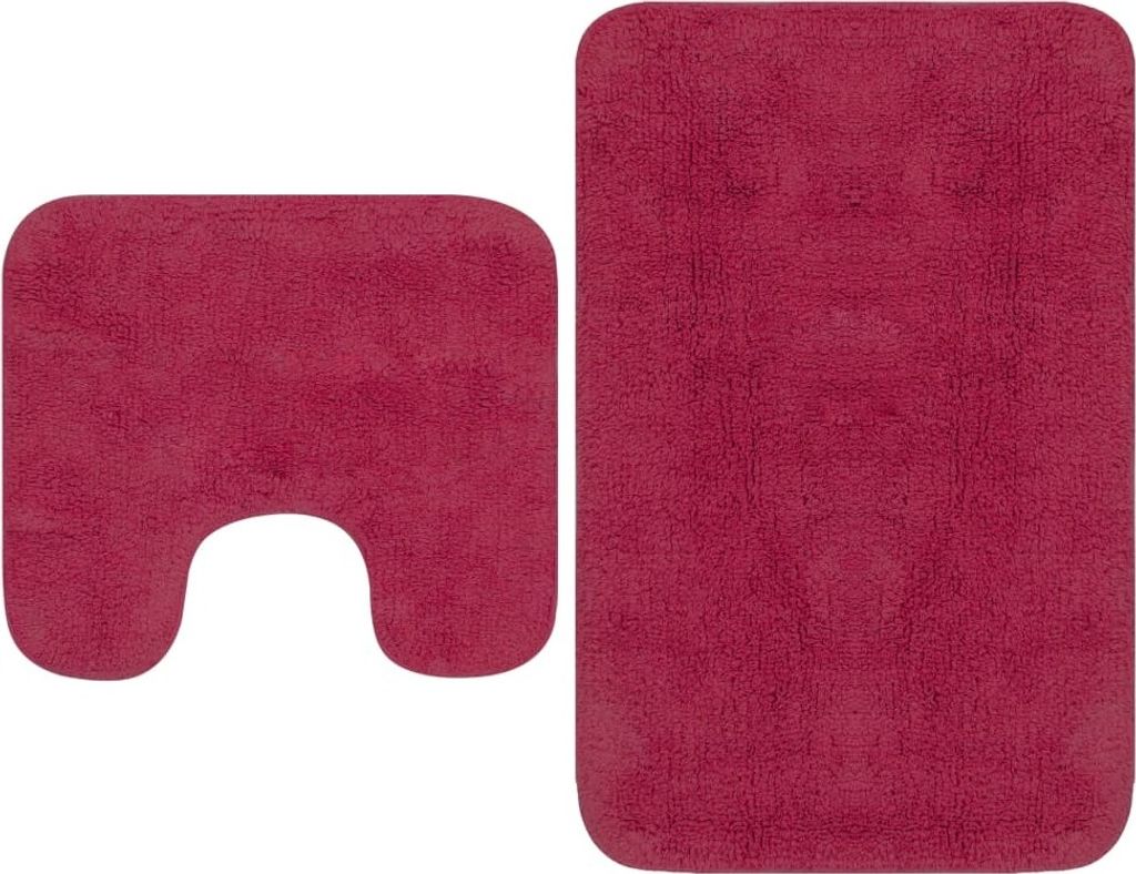 Badematten-Set 2-tlg. Stoff Fuchsia