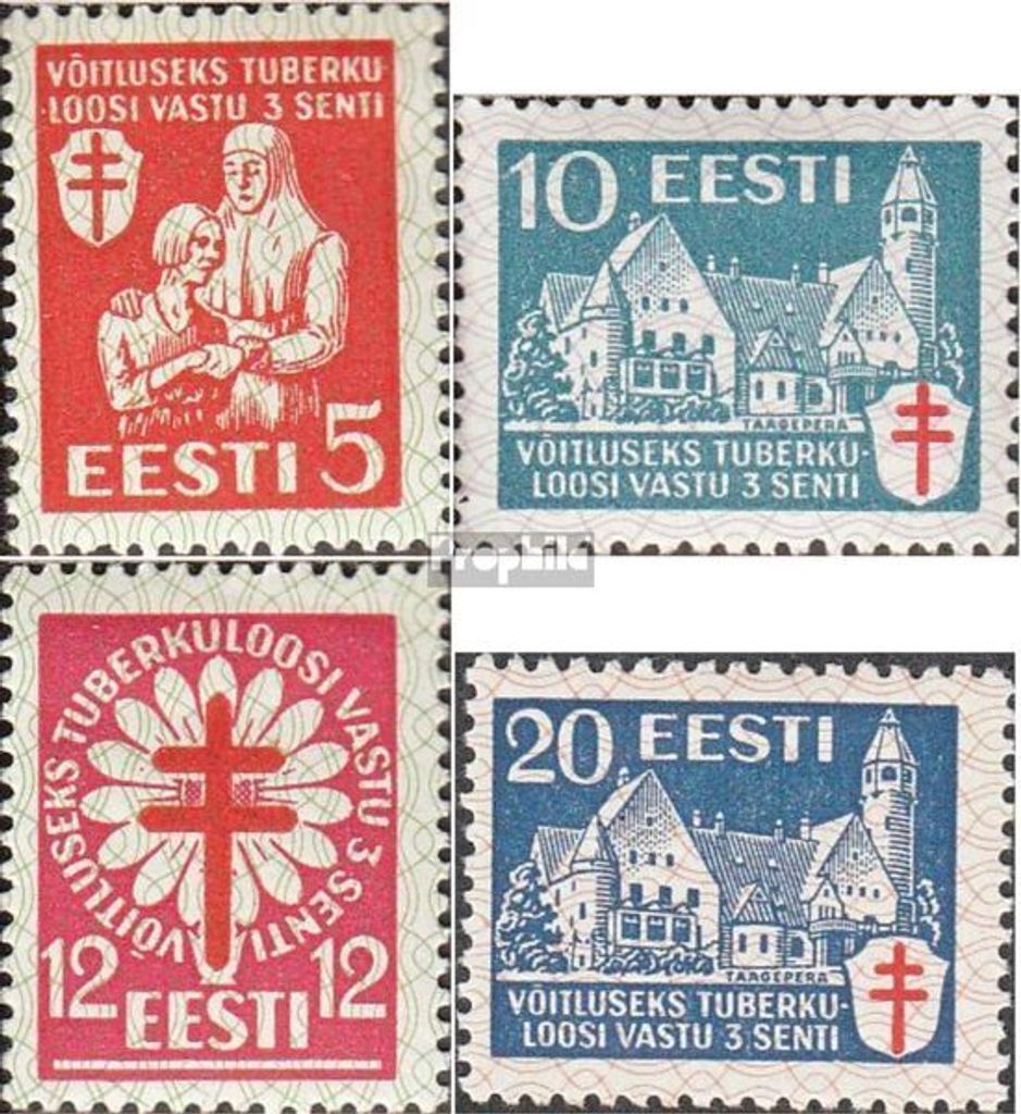 Briefmarken Estland 1933 Mi 102-105 (kompl.Ausg.) gestempelt Tuberkulosebekämpfung