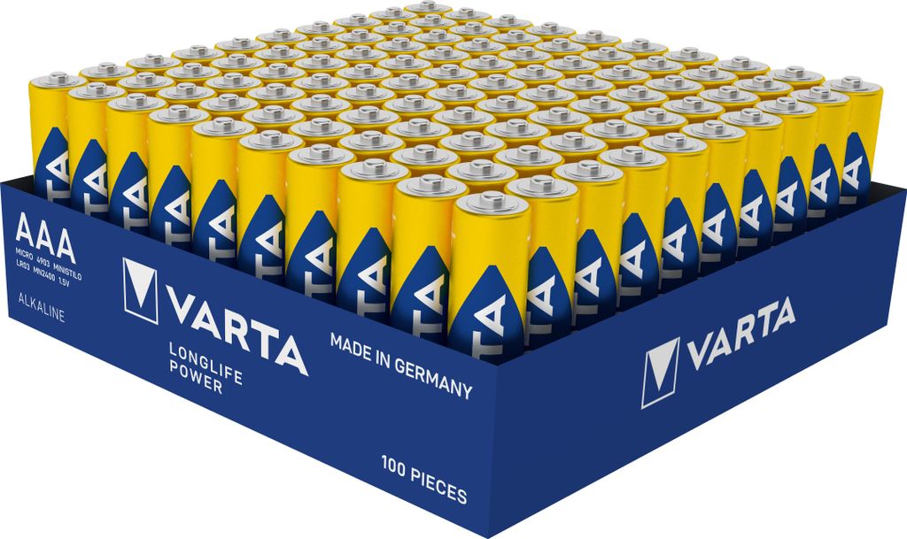 Varta Batterie Alkaline, Micro, AAA, LR03, 1,5V Longlife Produktbild 