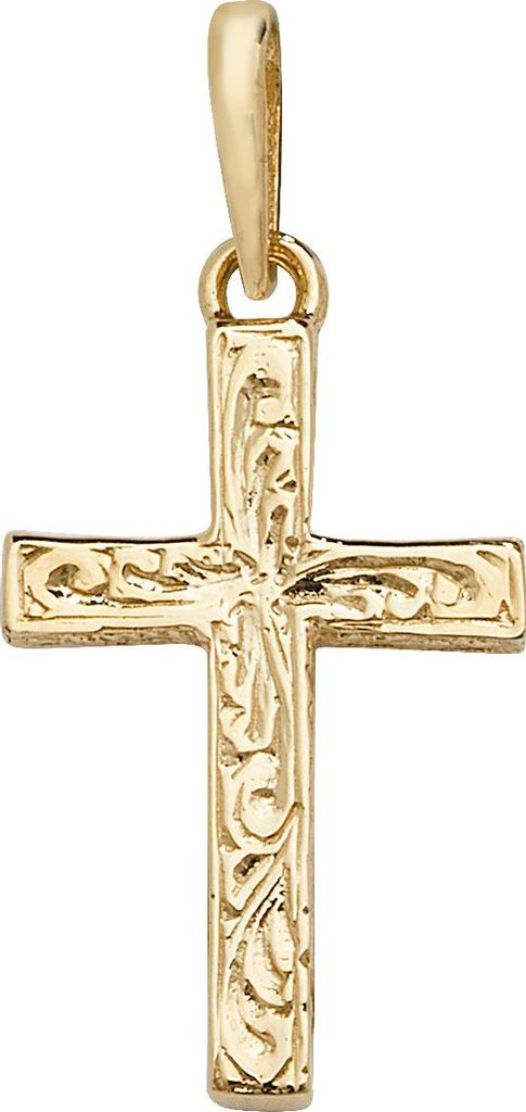 Edler 9 Karat (375) Gold kreuz Damen - Anhänger - 32mm*15mm; TRS20445