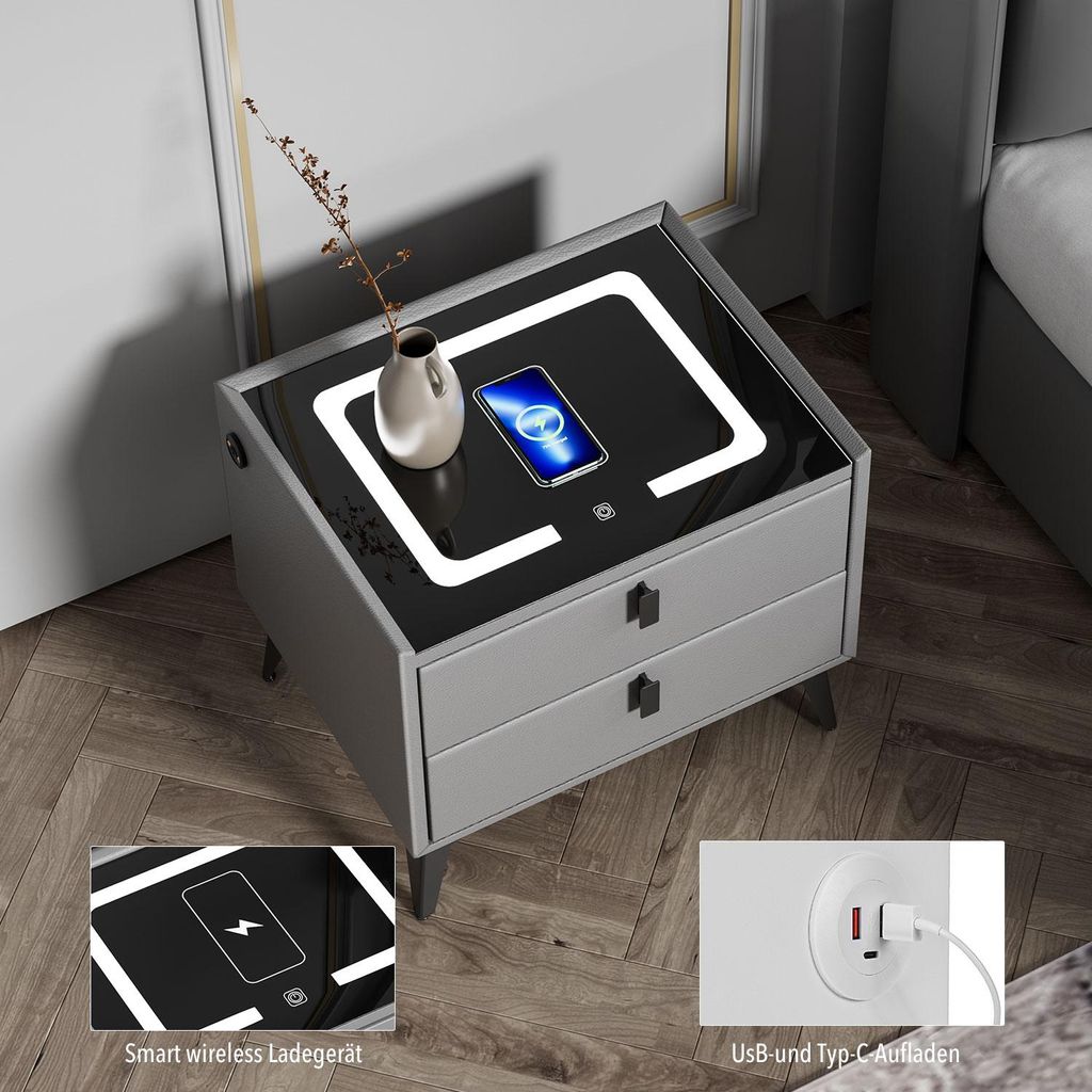OYAJIA Schlafzimmer Nachttisch Nachttisch mit Produktbild 