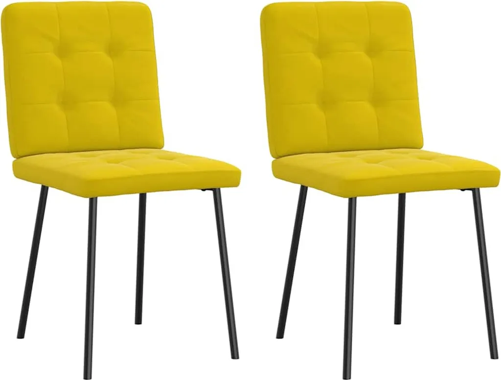 Set 2 Sedie Stabli Möbel Velluto Giallo | Il Calore di Casa