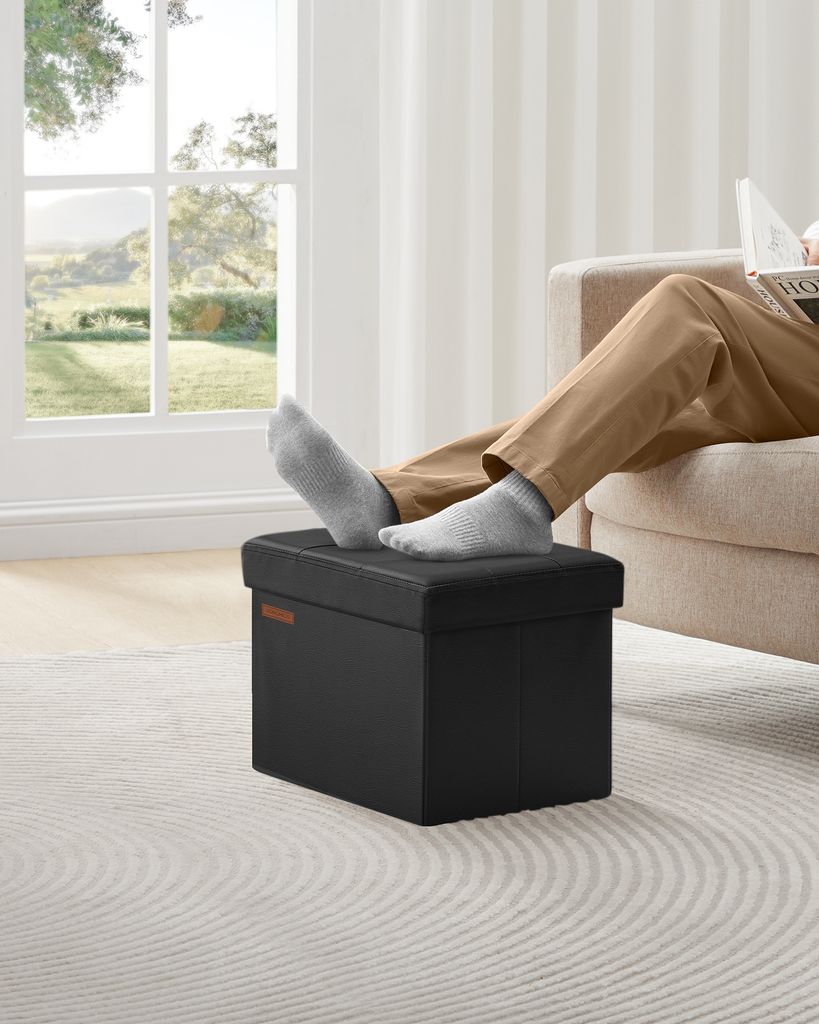 SONGMICS Sitzhocker mit Stauraum, kleine klappbare Produktbild 