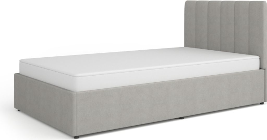 Minio, Polsterbett "ASSO 12", Bett, mit Stauraum, 120 cm, Graue Farbe / Cloud 82