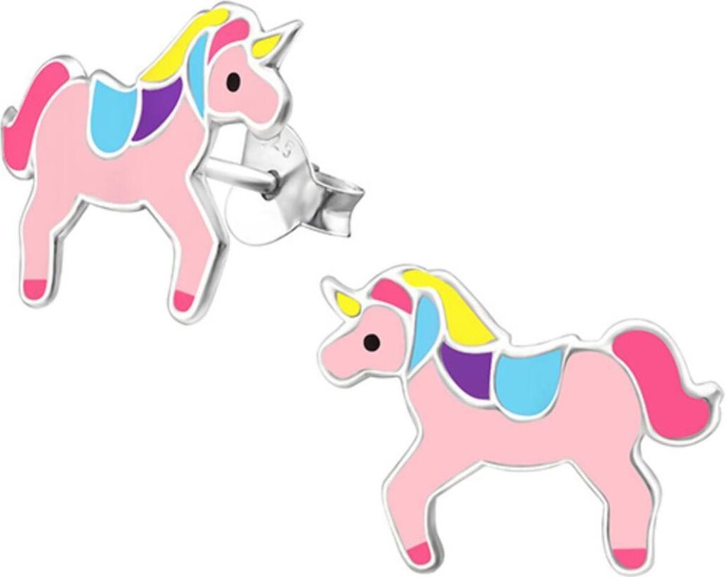 Kinder Ohrstecker Einhorn Ohrringe Silber 925