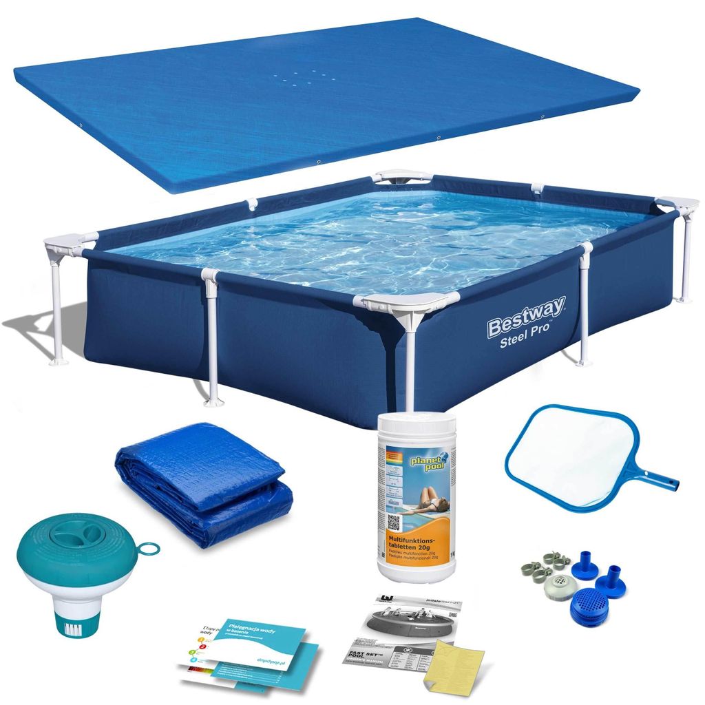 BESTWAY 6 in 1 Green Pool Frame Pool Gartenpool Produktbild 