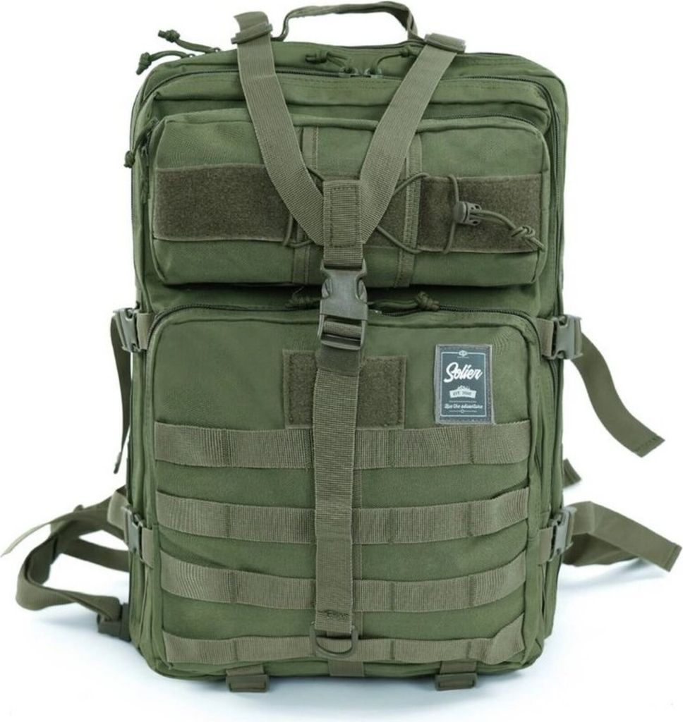 Taktischer 50L Rucksack Solier SV23 Grimnar für Herren Militär Rucksack, Grün, Ideal für Outdoor, Wandern, Camping, Trekking und Motorrad