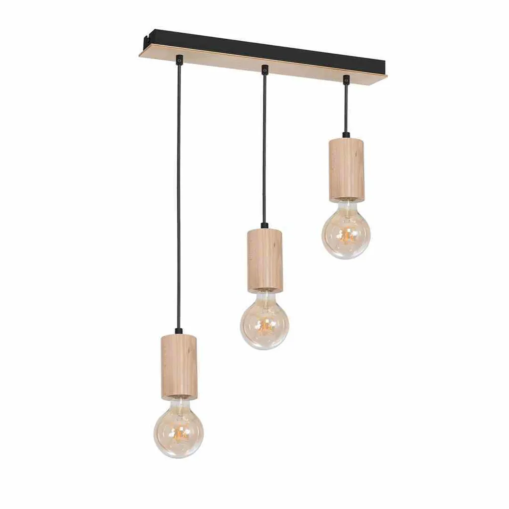 Lustre Géométrique 3 Bras E27 LINES MLP8826 en Métal Noir Résistant