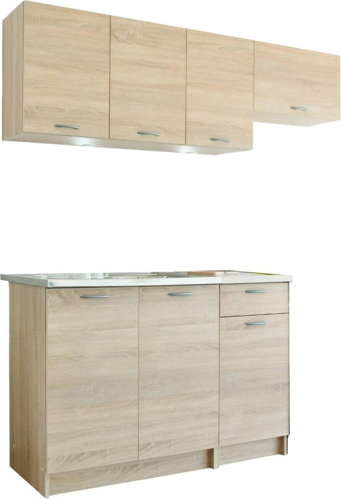 Sora - Cucina, Marrone Rovere, Modulabile, Elettrodomestici Immagine del prodotto 