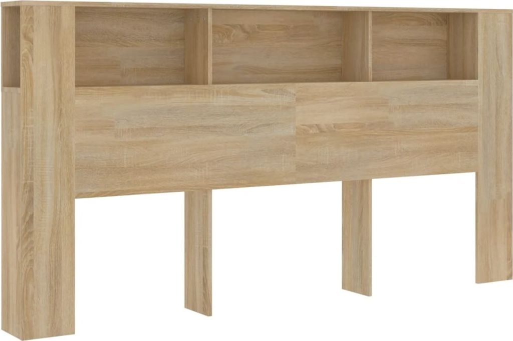 Kopfteil mit Ablagen Sonoma-Eiche 200x18,5x104,5 cm