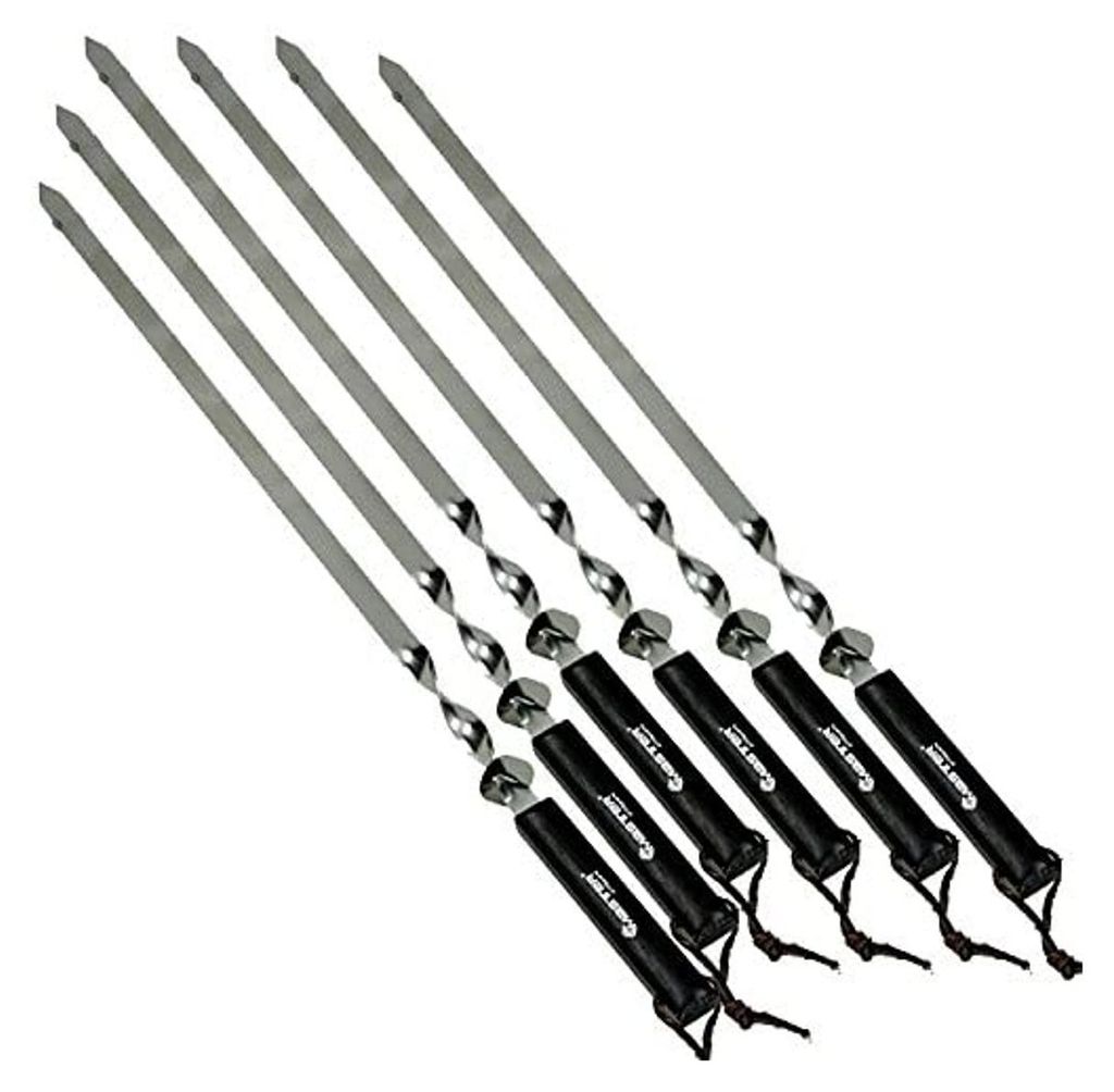 Spiedini per barbecue 600x15x1,8 mm ACCIAIO INOX con manico Immagine del prodotto 