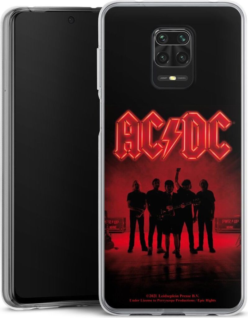 DeinDesign Handyhülle für Xiaomi Redmi Note 9s Silikon Hülle Case Smartphone Schutzhülle ACDC Band Offizielles Lizenzprodukt
