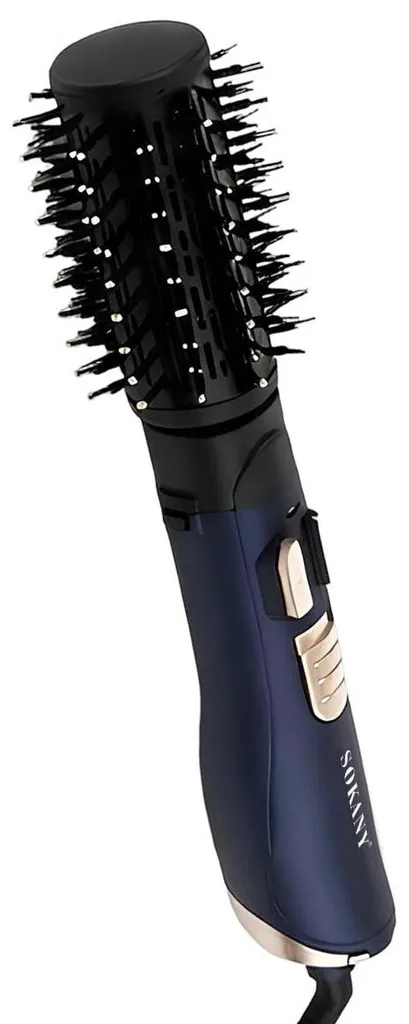 Sokany Brosse à Air Chaud 1400W Bleu Nuit avec Câble Pivotant 360°
