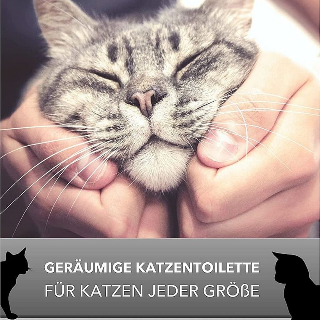 2x Katzenklo mit Deckel Katzentoilette Katzen WC Hauben Produktbild 4