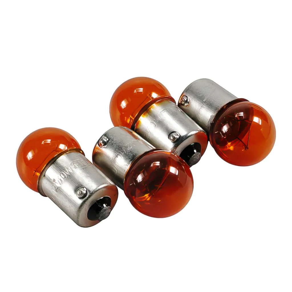 Kit 4 Lampadine Frecce BA15S 12V 10W Arancio Omologate Moto Scooter