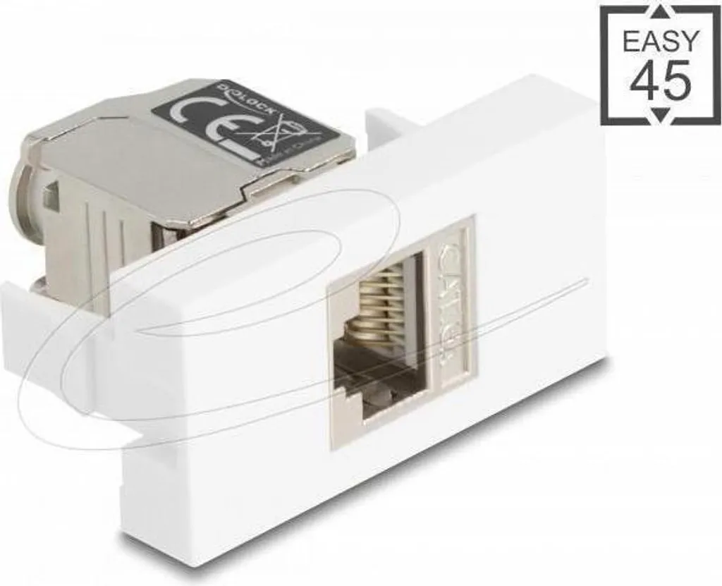 Connecteur RJ45 Cat.6A pour Goulotte de Bureau Delock Easy 45 et LED