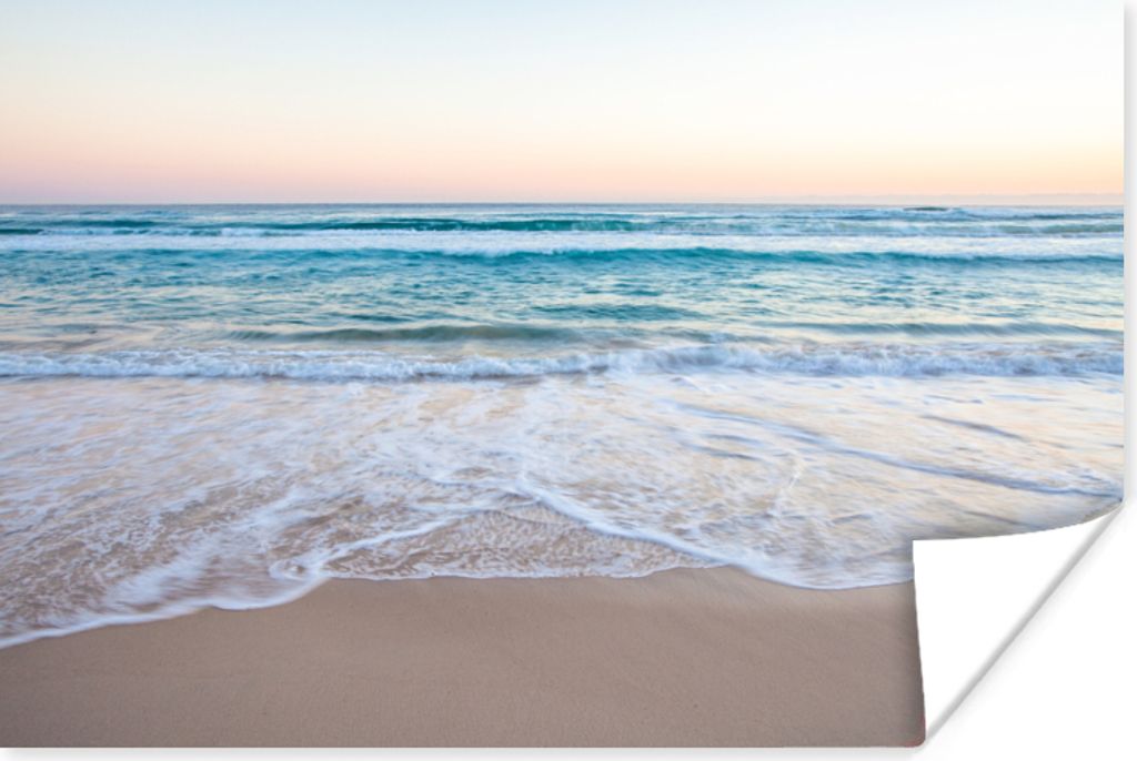 MuchoWow Poster Strand - Meer - Pastell 30x20 cm - Plakate - Print
