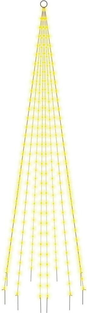 vidaXL LED-Weihnachtsbaum für Fahnenmast Warmweiß 310 LEDs 300 cm