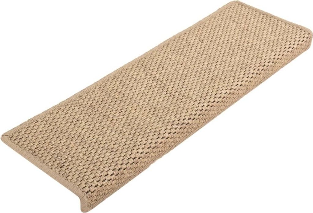 Tappeti Autoadesivi Scale Aspetto Sisal 15 pz 65x21x4 cm Immagine del prodotto 