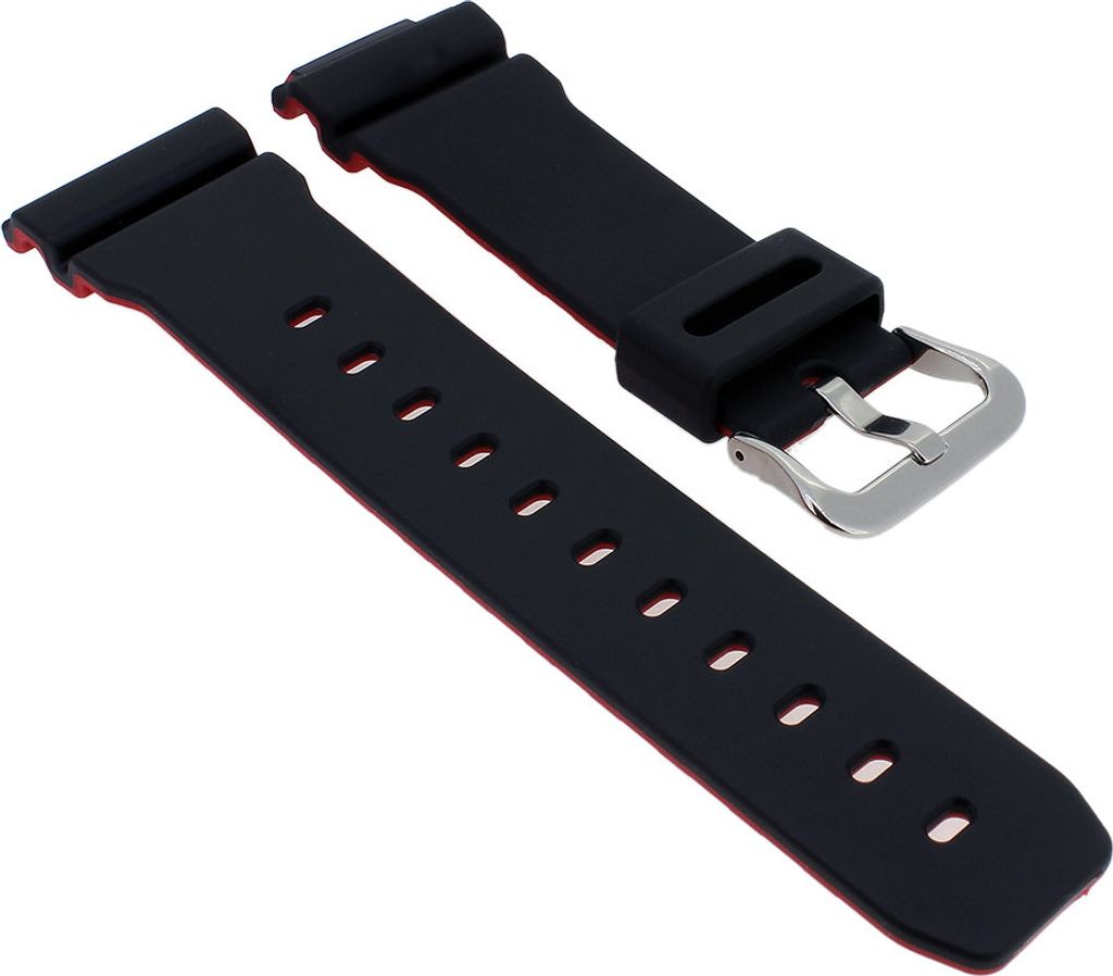 Uhrenarmband G-Shock | Ersatzband für DW-5600HR Resin schwarz Casio