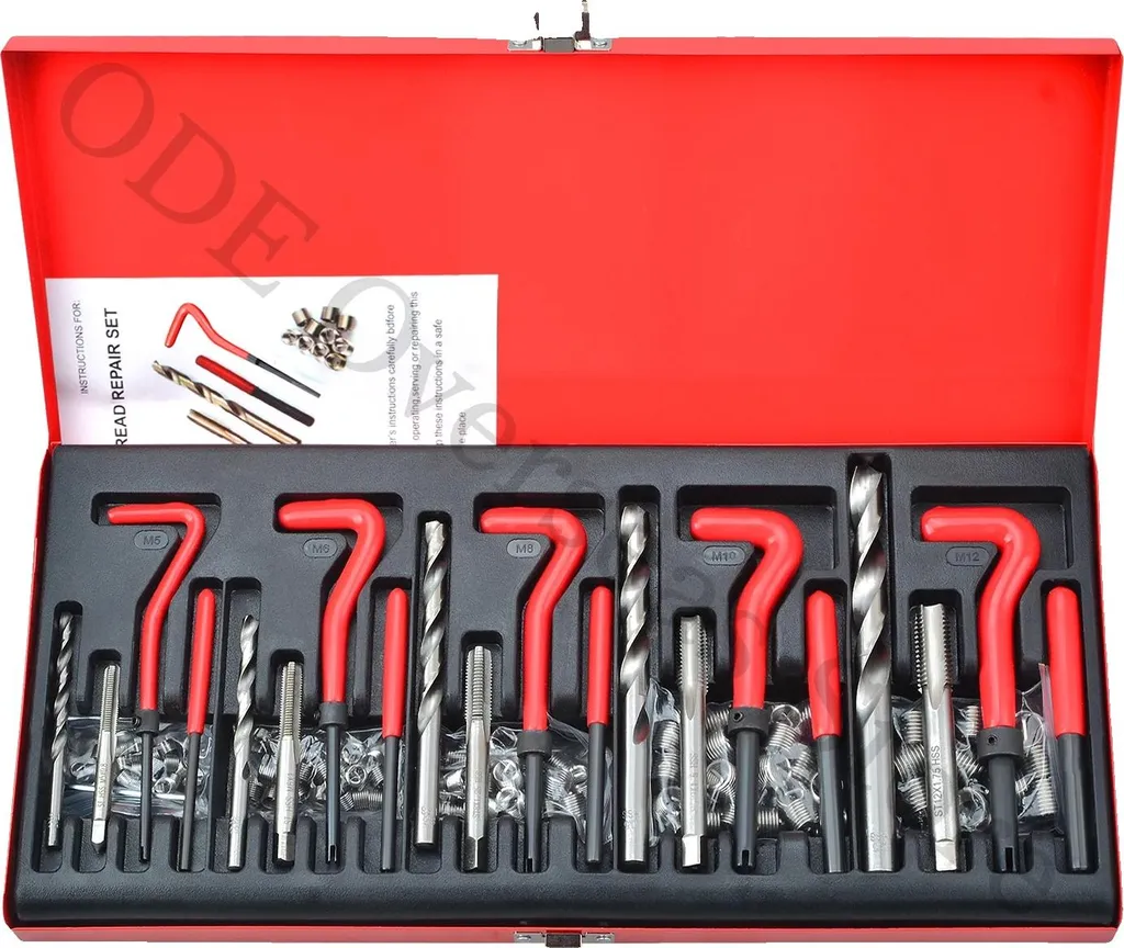 Kit de réparation de filetage 131 pièces M5 à M12 avec coffret métal