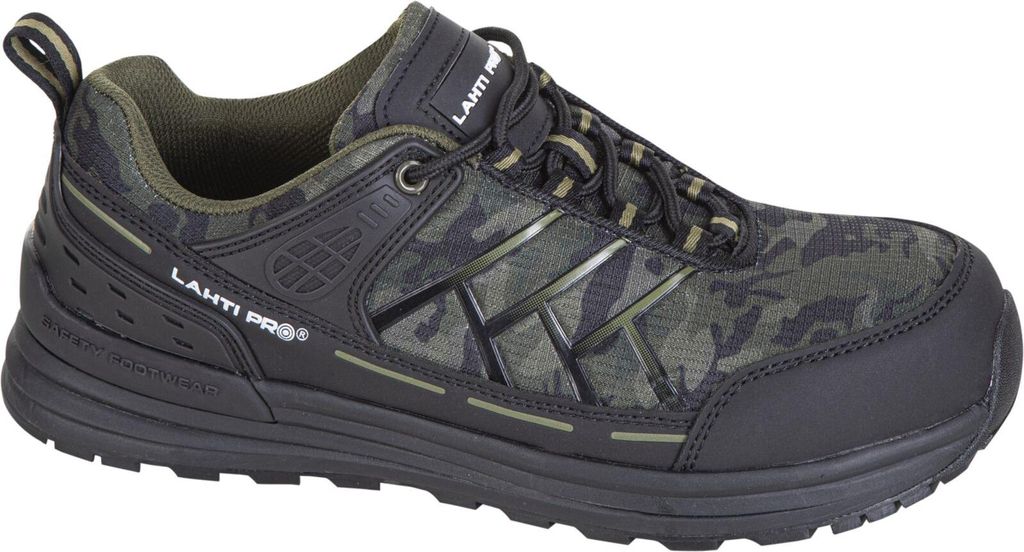 Rip-Stop-Strickschuhe, Grün Camo, S2 Src, "43", Ce, Lahti