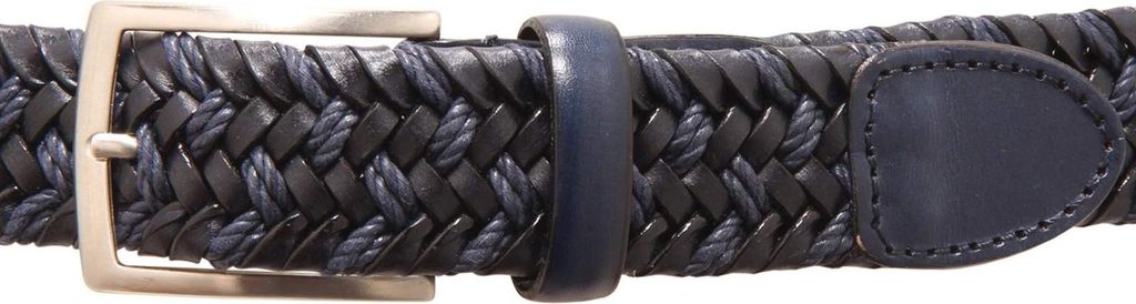 9825Az Cintura Uomo Bastianello Man Elastic Belt Blue