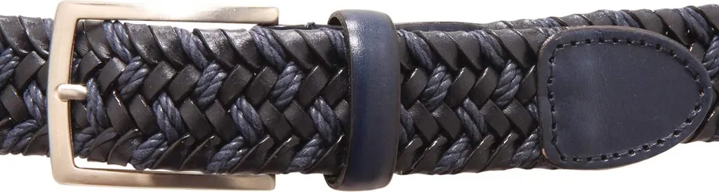 Bastianello 9825Az Cintura Intrecciata Blu Uomo | Eccellenza Italiana
