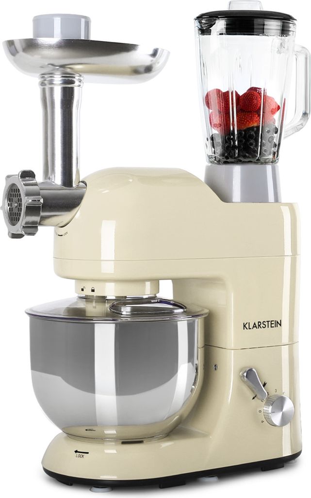 Klarstein Knetmaschine Küchenmaschine mit Fleischwolf, Produktbild 