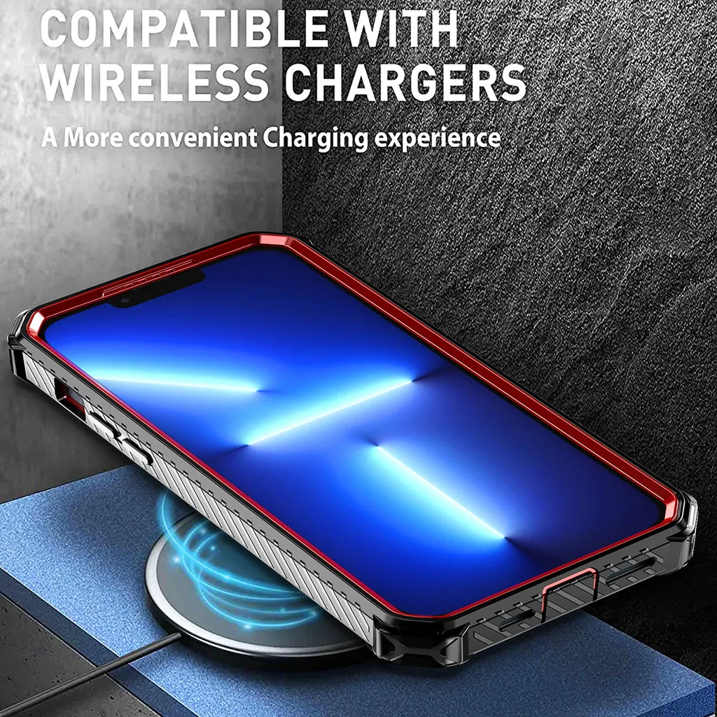 GOODVISH Custodia Magnetica Per IPhone 13 Pro Max Con Supporto – Antigraffio, Traslucida, Viola Scuro