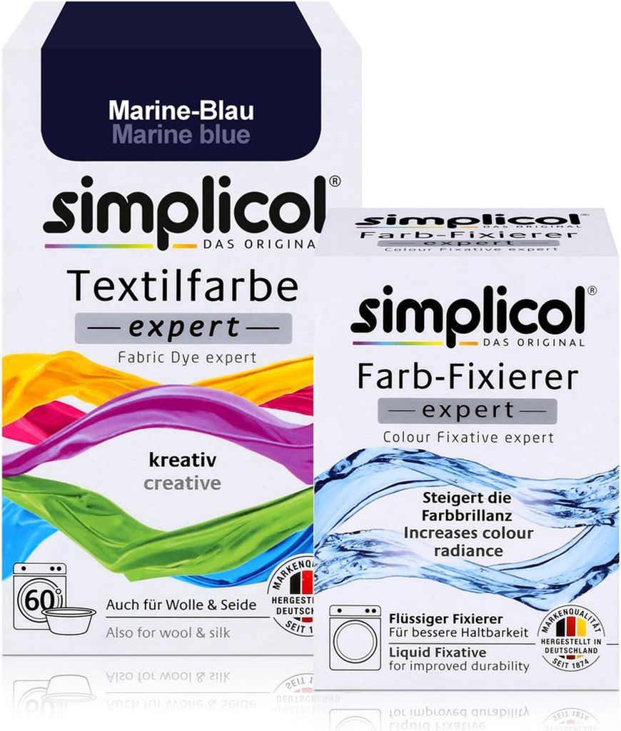 Simplicol Textilfarbe expert Marine-Blau 150g & Produktbild 