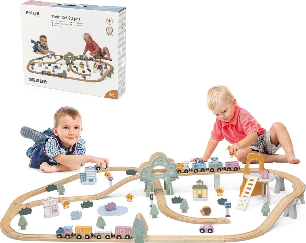 VIGA PolarB Sottobicchiere in legno per bambini.Binario del Immagine del prodotto 