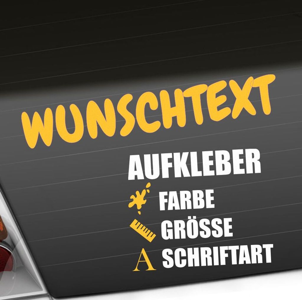 Kiwistar - Autoaufkleber - Wunschtext Aufkleber Buchstaben Zahlen Schriftzug - Namen Spruch selber kleben und gestalten - Aufkleber für Auto Kfz F...