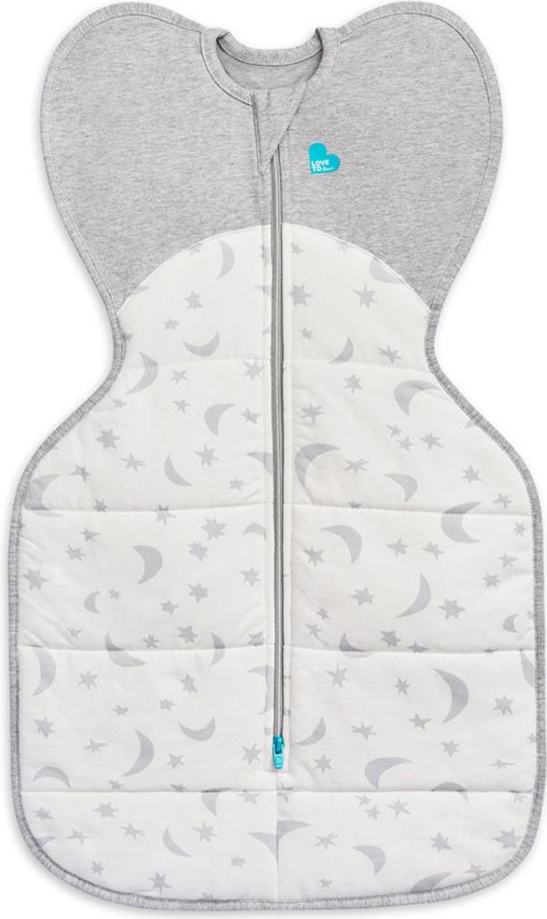 Love To Dream Swaddle UP, Größe XS, Weiß/Mond, STUFE 1, Extra Warm