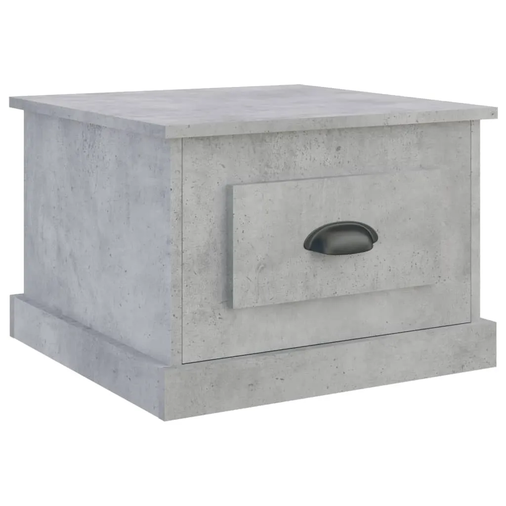 SYFAX™ Tavolino Salotto Grigio Cemento 50x50x35cm Legno Multistrato