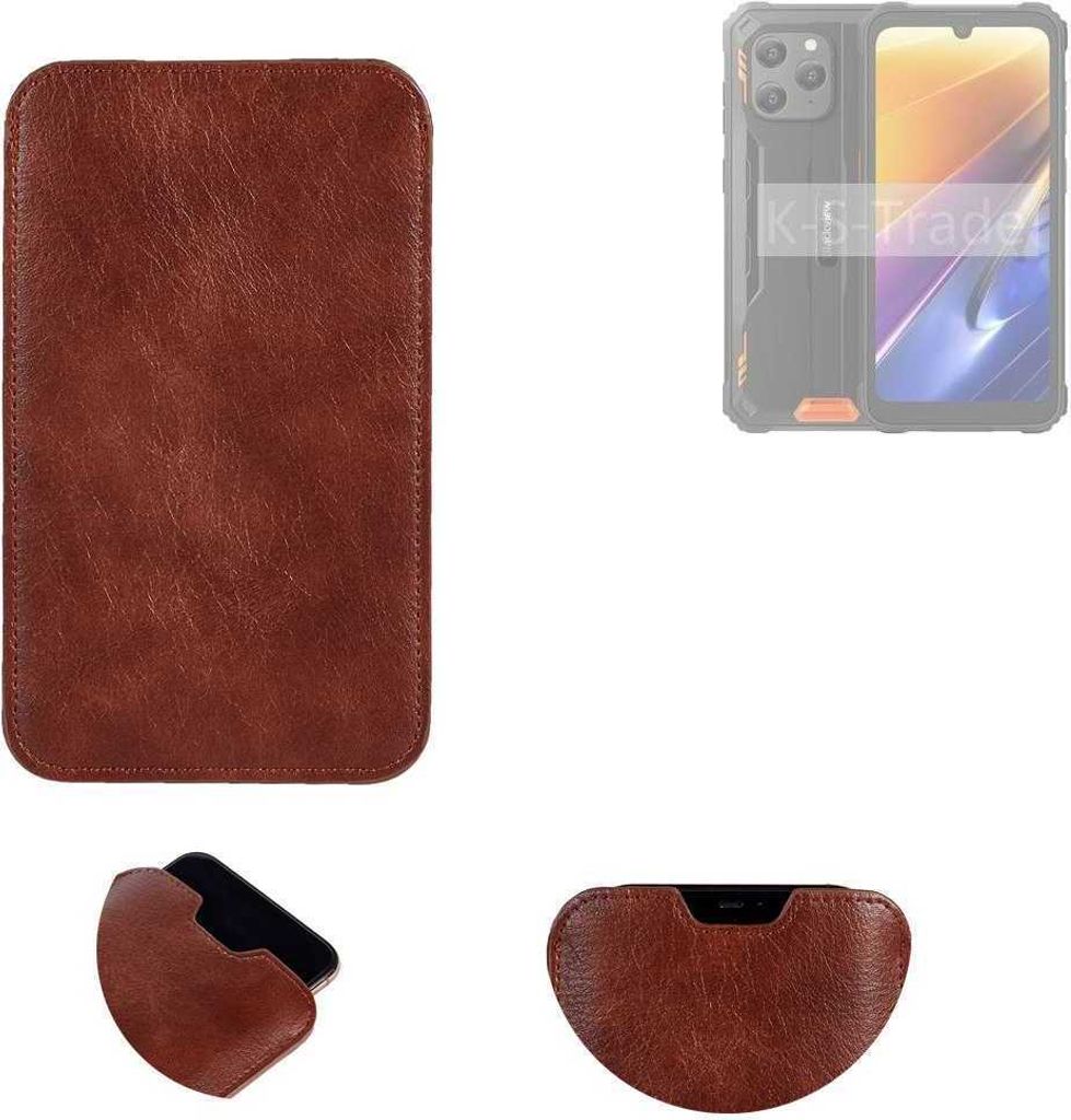 K-S-Trade Schutzhülle Handyhülle kompatibel mit Blackview BV5300 Plus Handytasche Kunstleder Sleeve in braun