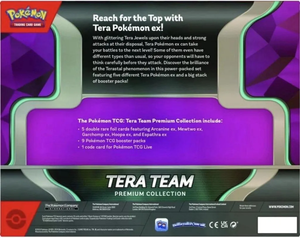 Coffret Pokémon Tera Team Premium Collection : kit complet de dresseur
