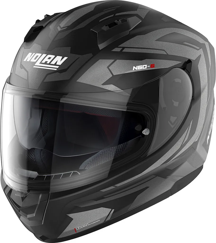Casque Nolan N60-6 Anchor Noir Gris XS 55 - Casque Intégral Homologué ECE