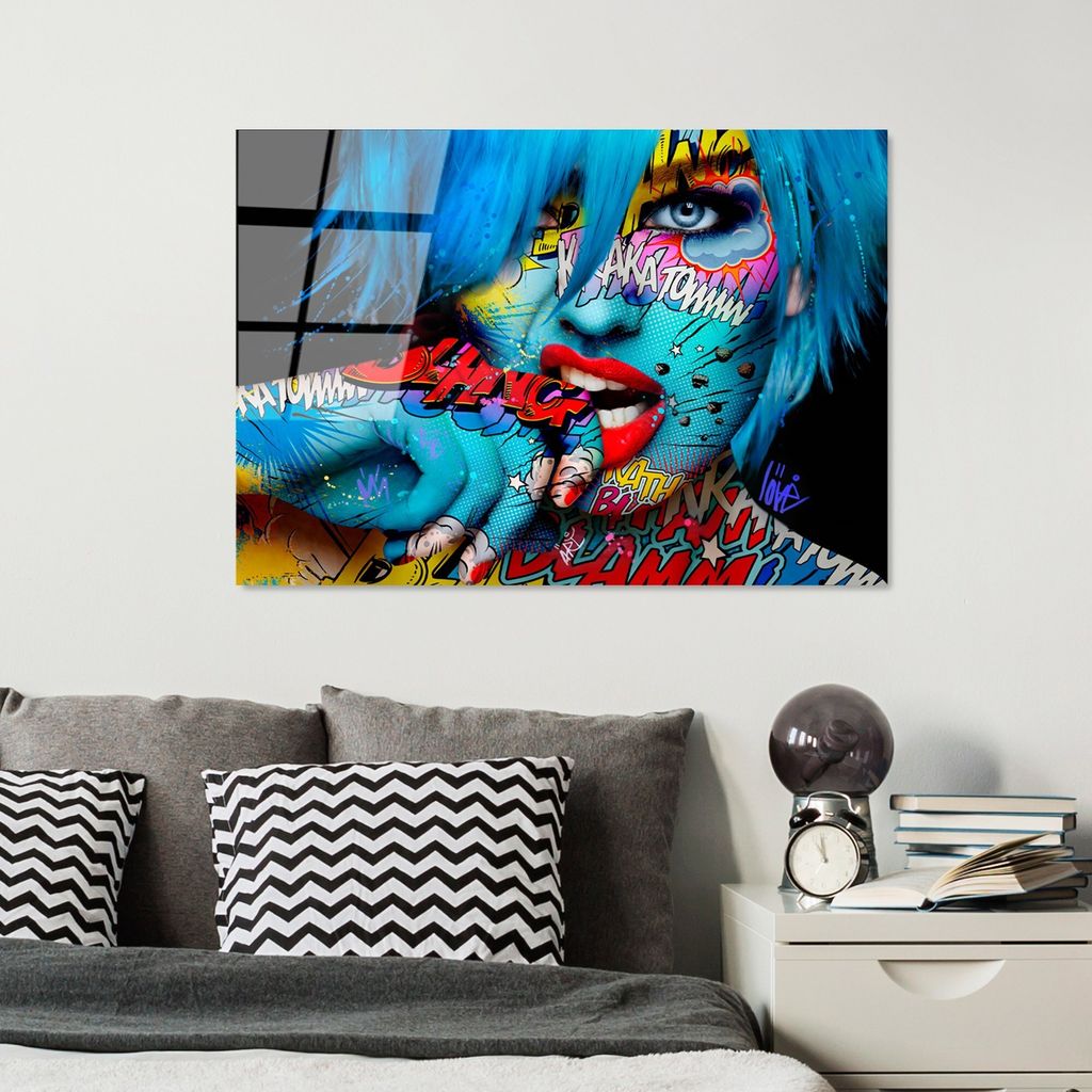 Wallity, UV-713 70 x 100, Dekorative Malerei aus gehärtetem Glas, Mehrfarbig, 100 % gehärtetes Glas, 70 x 100 cm