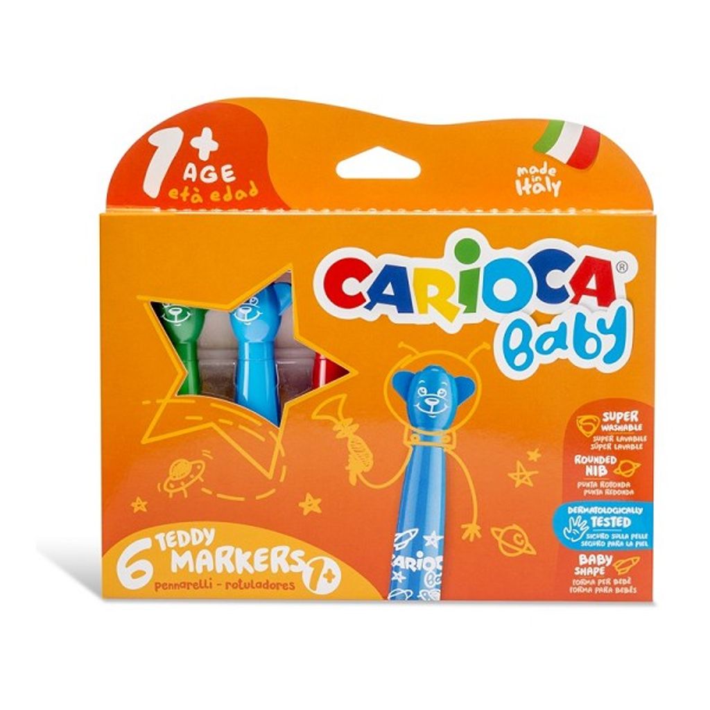 Carioca Teddy Marker 1+, Extra tučné, Viacfarebný, Obrázok produktu 