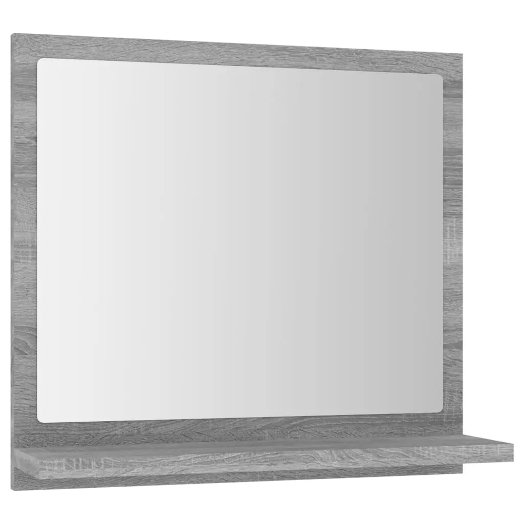 vidaXL Specchio Bagno Contemporaneo Grigio Sonoma 40 cm