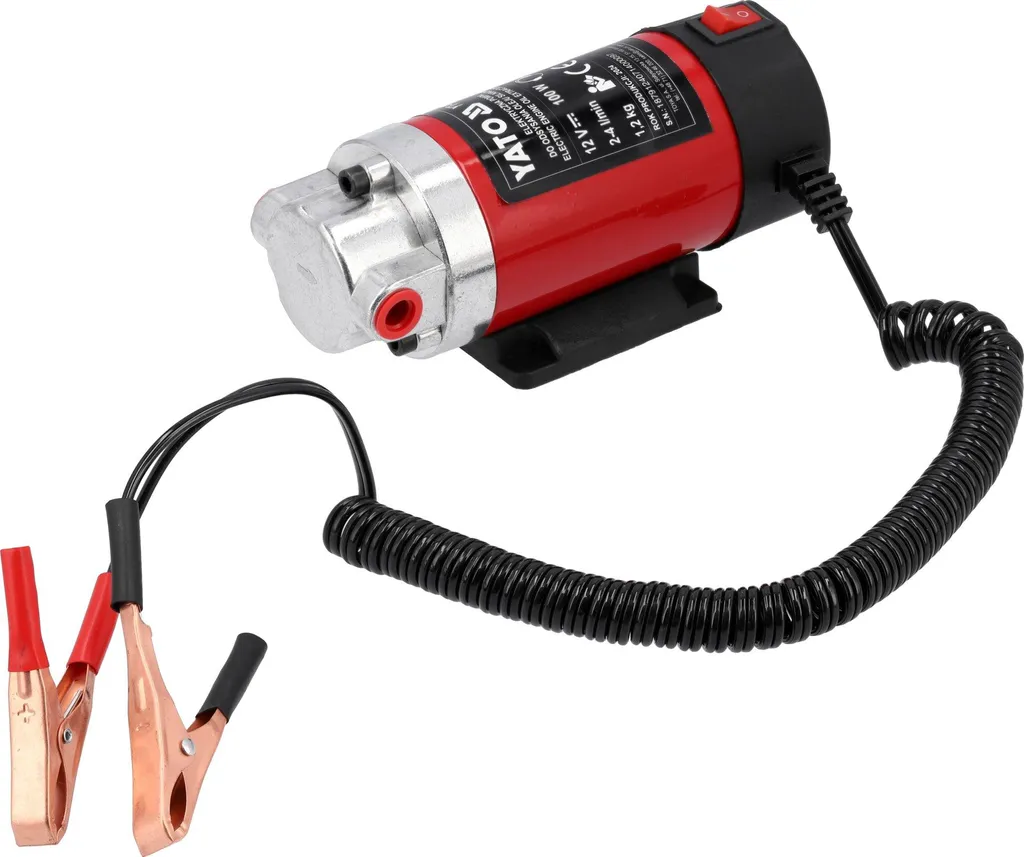 Pompe à huile électrique 12V 60W - Pompe de transfert d'aspiration diesel