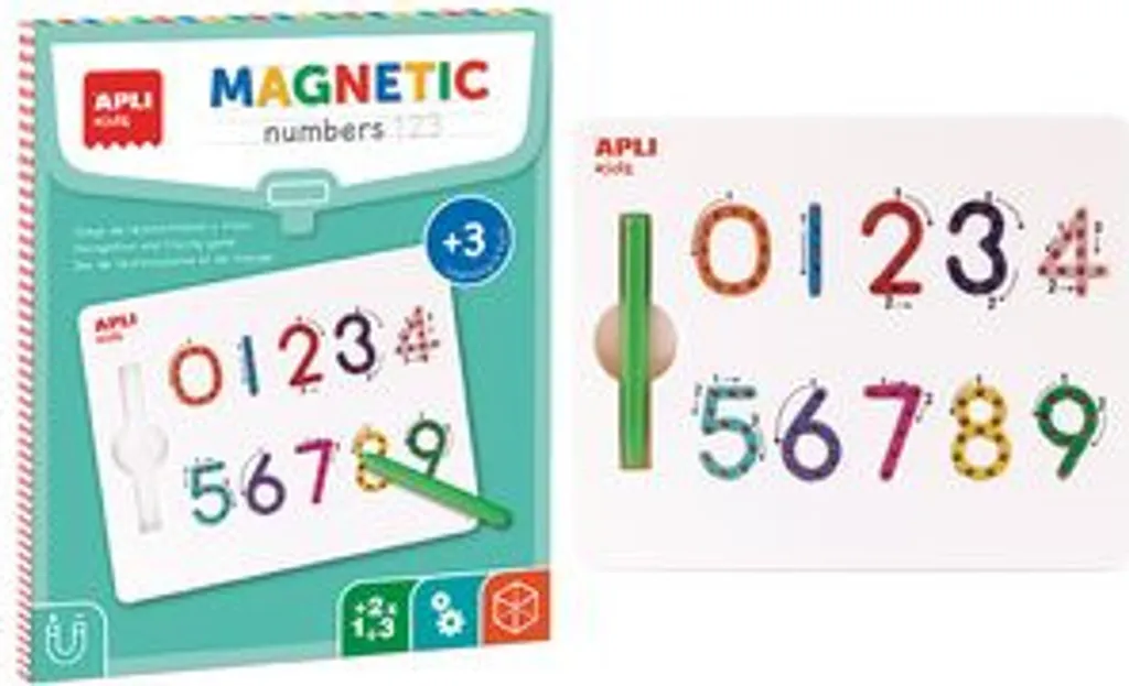 APLI kids 19264 Tableau Magnétique 123 Chiffres pour Enfant Educatif