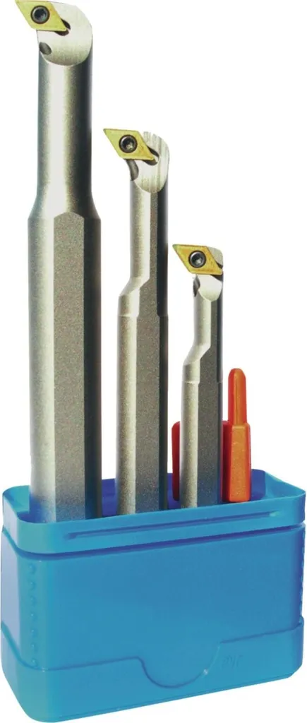 Jeu de 3 tiges de forage SDUC-R 07 nickelées avec refroidissement interne