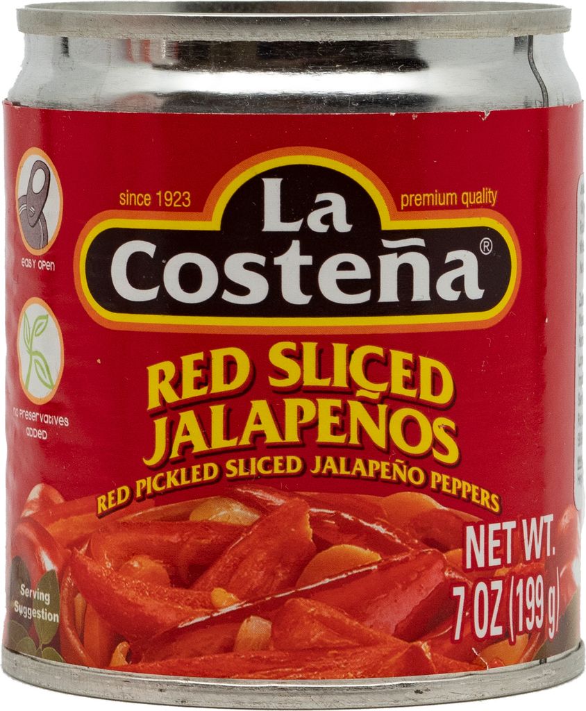 La Costena Red Pickled Sliced Jalapenos rote Jalapenoscheiben 199g