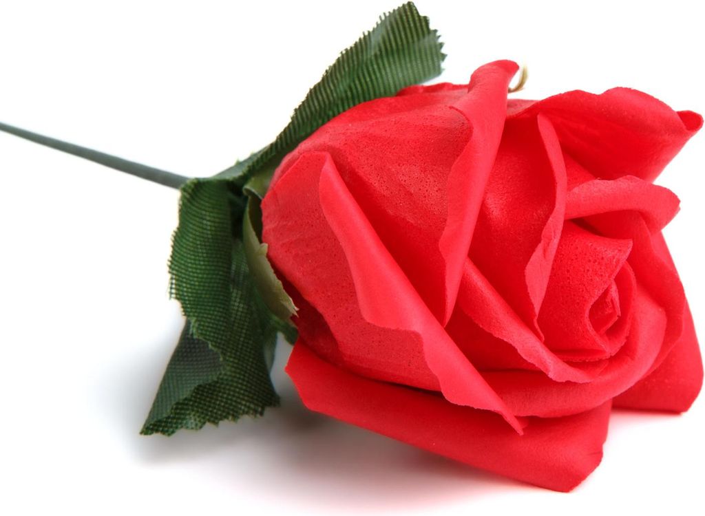 Künstliche Pflanze - Heimdekoration - Künstliche Rose - Geschenkverpackung / Geschenk - Zufällige Farbe (1 von 3 Farben) - 5 x 5 x 30 cm - 1 St...